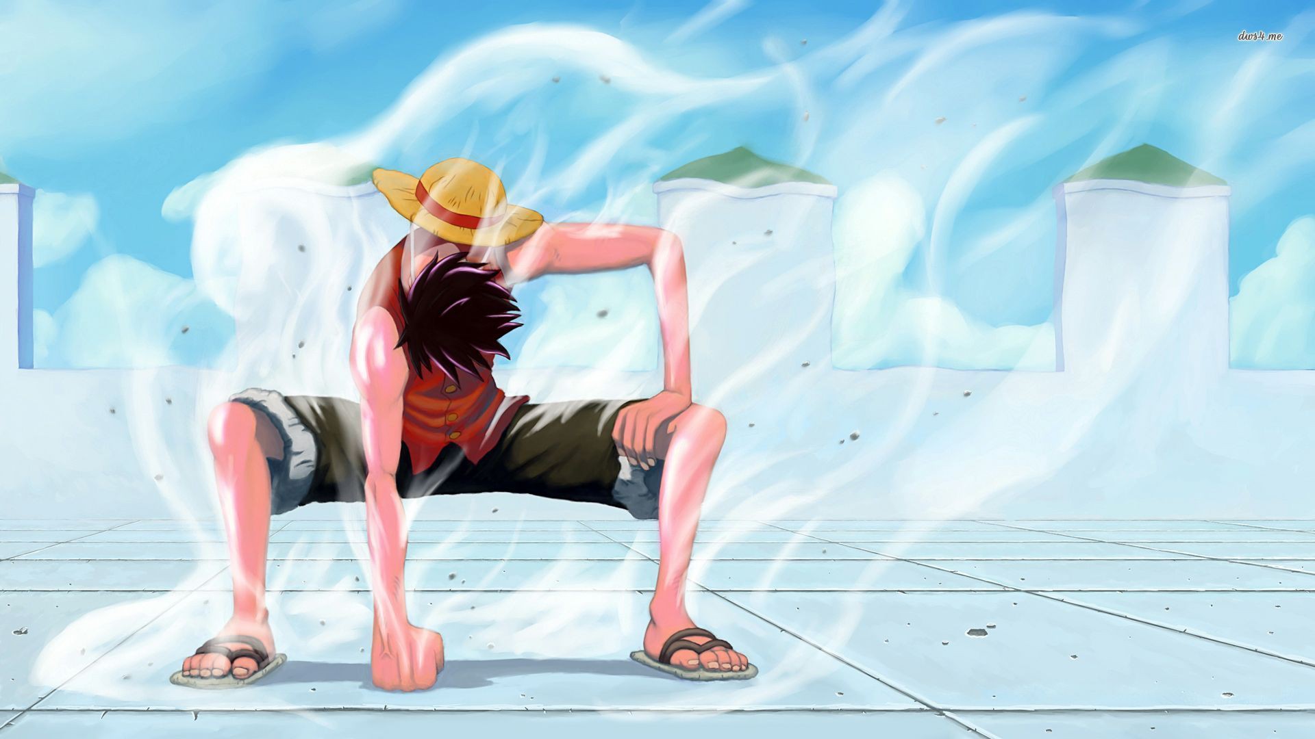 Hinh ảnh Luffy cực ngầu với khí thoát ra
