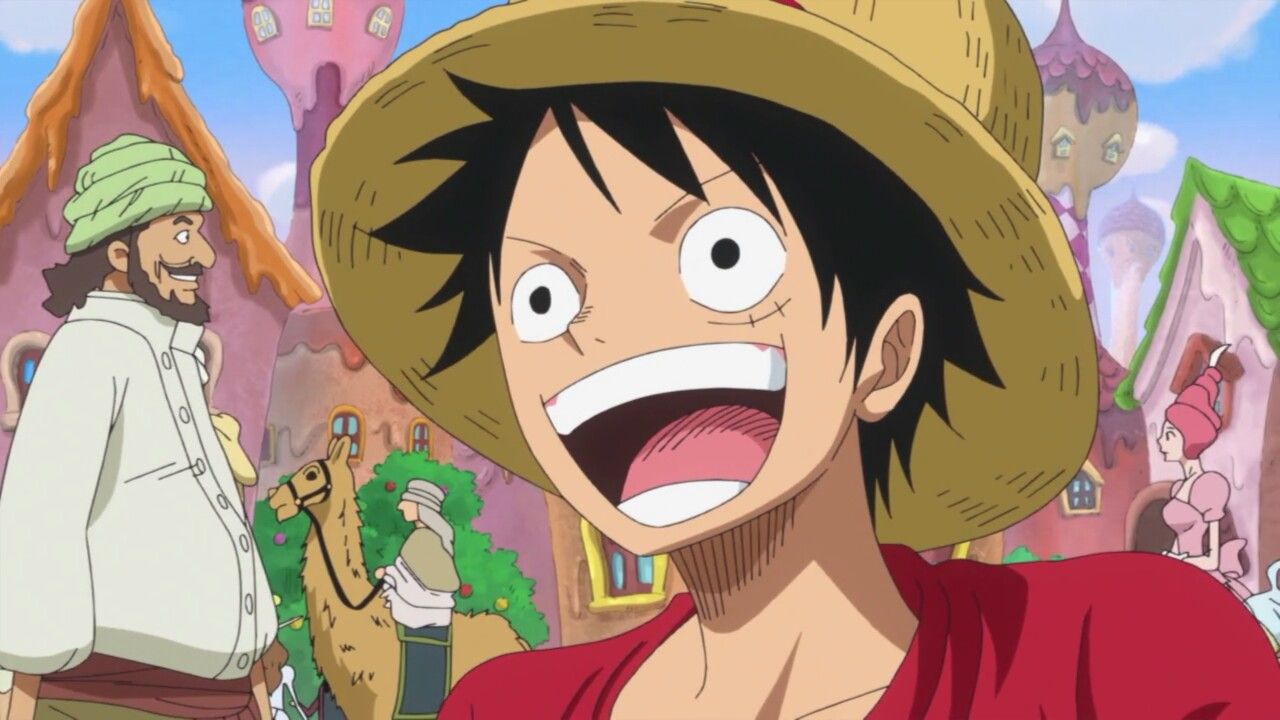 Hình ảnh Luffy cười tươi rạng rỡ