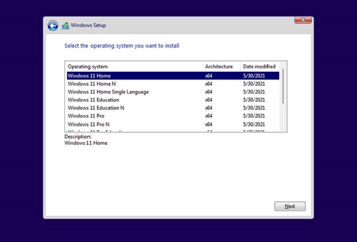 Các phiên bản của Windows 11